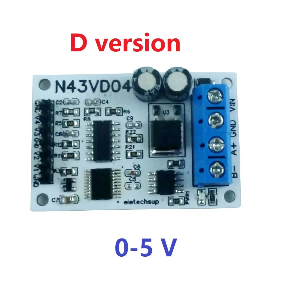 N43VD04/N43IC04 4CH 4-20mA/0-10V Analog Input Module – RS485 Modbus RTU ADC Data Acquisition Board for PLC SCADA Industrial Automation