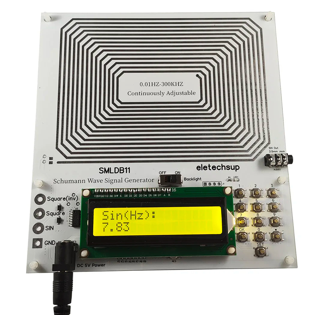 SMLDB11 PRO 0.01-300KHz Schumann Resonance Generator – 7.83Hz Continuously Adjustable Pulse Square Wave for Sleep Aid Meditation Healing