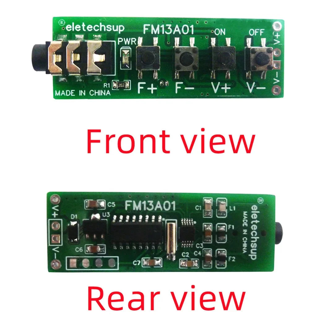 FM13A01 76-108MHz FM Stereo Radio Module – RDA5807 Audio Receiver Board with 3.5mm Jack for Arduino DIY Speaker Headphone