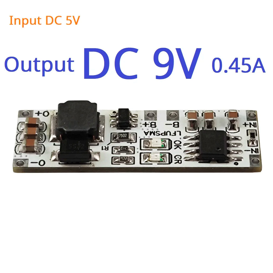 LFUPSMA 2-in-1 LiFePO4 UPS Module – 3.2V to 5V/9V/12V Boost Converter with Battery Charger for Arduino ESP32 ESP8266 WiFi IoT