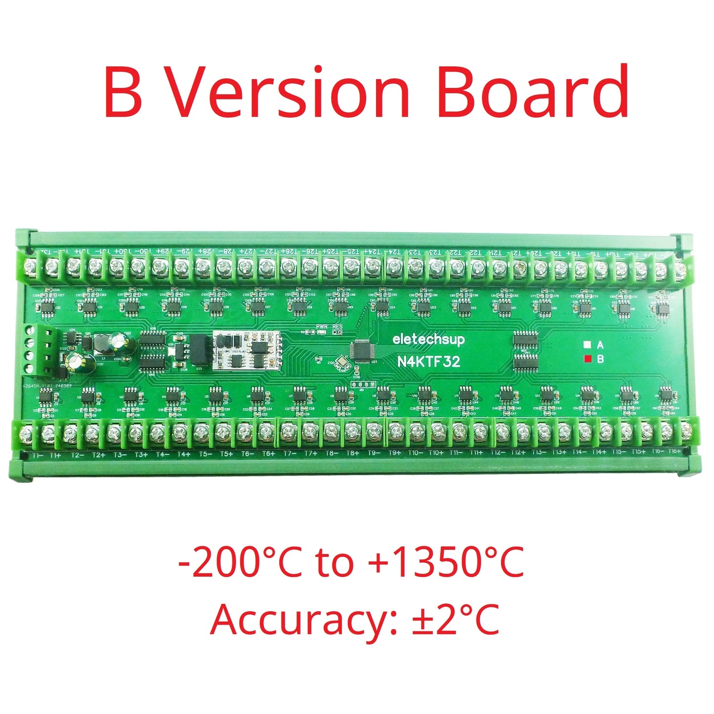 N4KTF32 32-Channel K-Type Thermocouple Temperature Module – MAX6675ISA+ 0-1024℃ RS485 Modbus Collector DC 7-25V for Industrial Monitoring