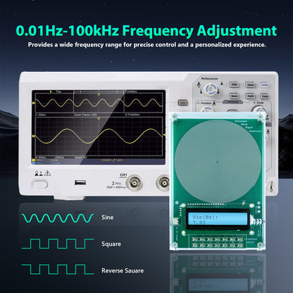 Adjustable 7.83 Hz Schumann Resonance Generator, 0.1 Hz–100 kHz Sine Wave Frequency Device with USB Power