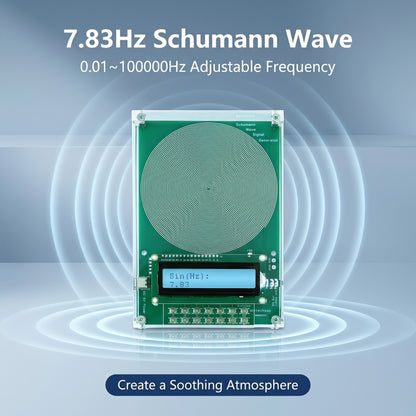 Adjustable 7.83 Hz Schumann Resonance Generator, 0.1 Hz–100 kHz Sine Wave Frequency Device with USB Power