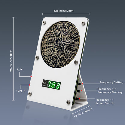 Adjustable 7.83 Hz Schumann Resonance Generator (0.01–9999 Hz) – USB-Powered Sine Wave Device with AUX Cable
