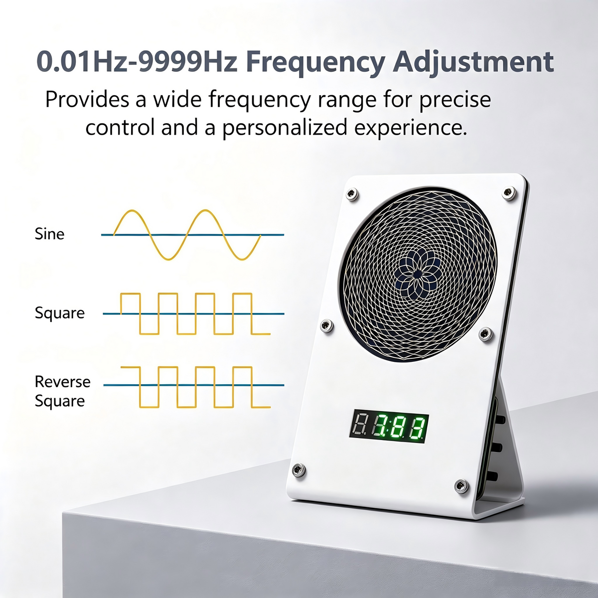 Adjustable 7.83 Hz Schumann Resonance Generator (0.01–9999 Hz) – USB-Powered Sine Wave Device with AUX Cable
