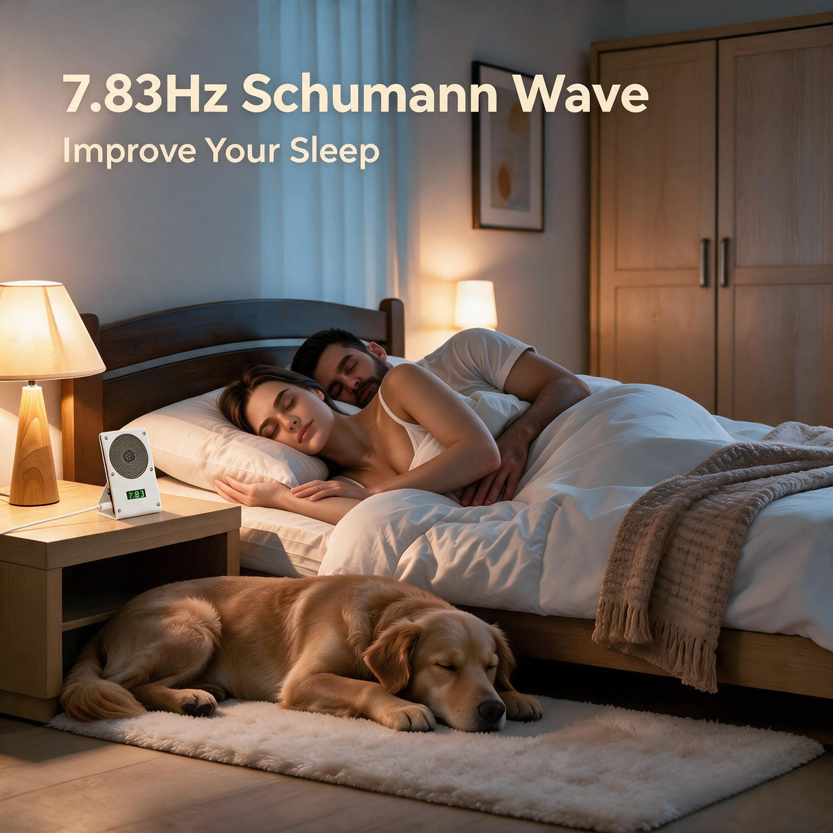 Adjustable 7.83 Hz Schumann Resonance Generator (0.01–9999 Hz) – USB-Powered Sine Wave Device with AUX Cable
