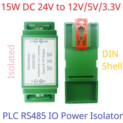 DDIS24QC 18-75V to 12V/5V/3.3V 3A Isolated DC-DC Converter – Industrial DIN Rail Power Supply with UVLO OCP OVP OTP Protection