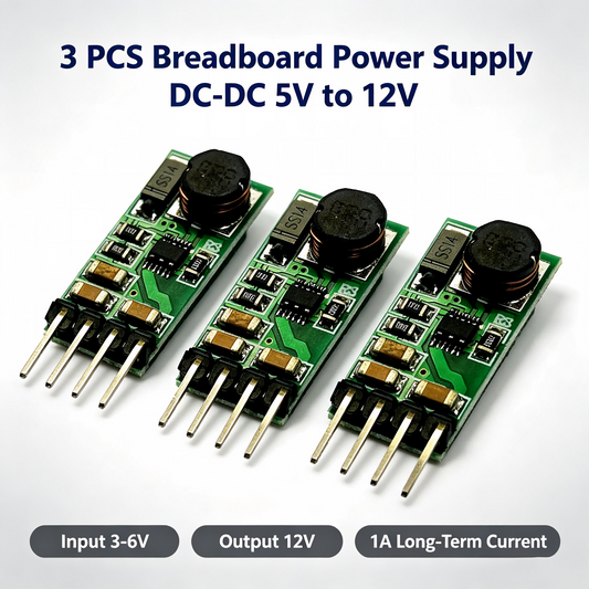 CE014 Mini DC-DC Boost Converter 5V to 12V – Step-Up Power Supply Module for LED Relay DIY Breadboard Arduino Projects