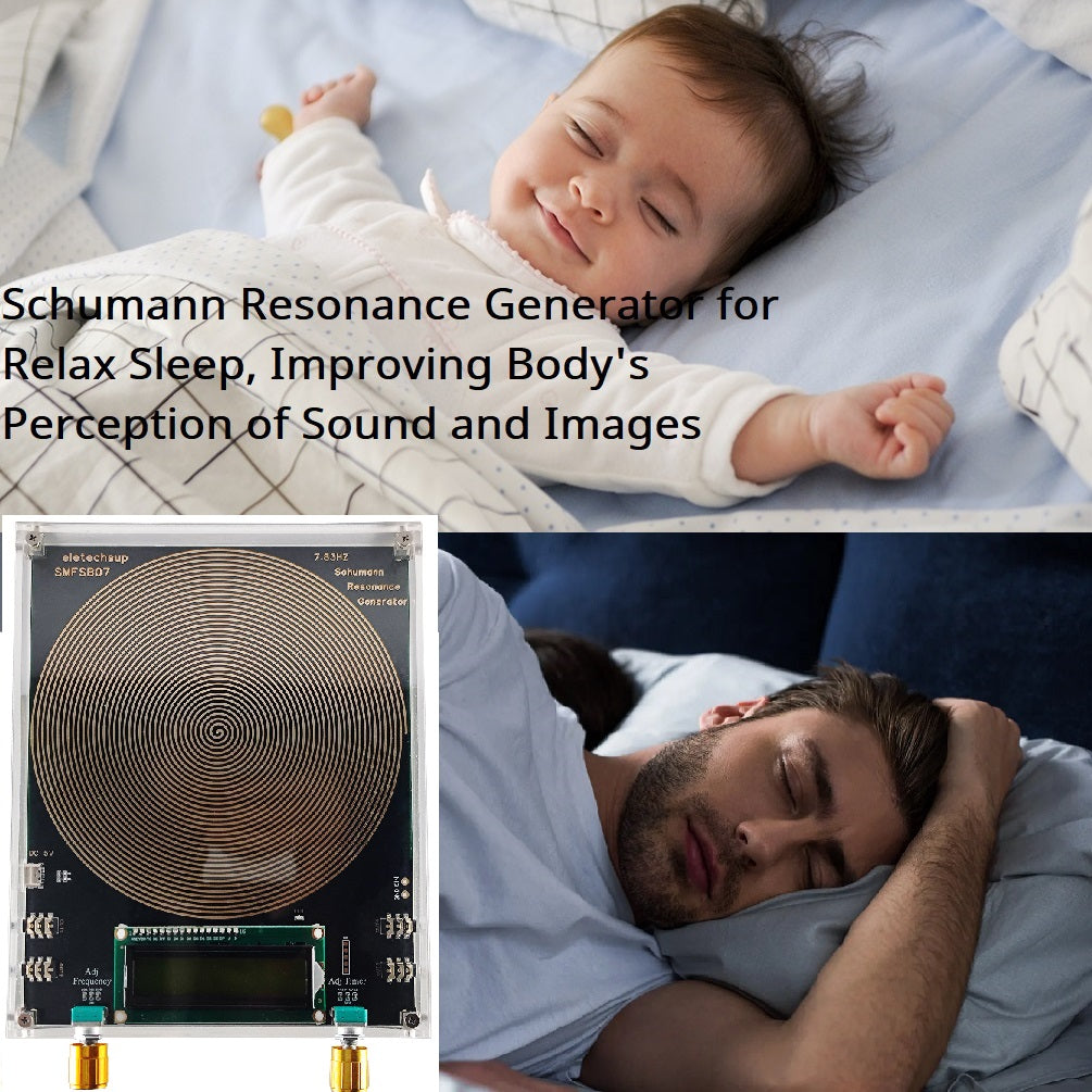 SMFSB07 4-Channel Schumann Resonance Generator – 0.01-100kHz Adjustable Pure Sine Wave with 150MM Onboard Antenna & Cycle Timer for Sleep Aid Meditation