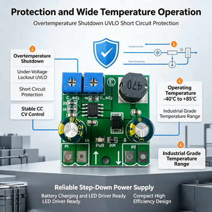 DD3630TA 15W DC-DC Buck Converter – 8-32V to 3.3V/5V/6V/9V/12V Constant Current & Constant Voltage Module for LED Dimming Motor Speed Control