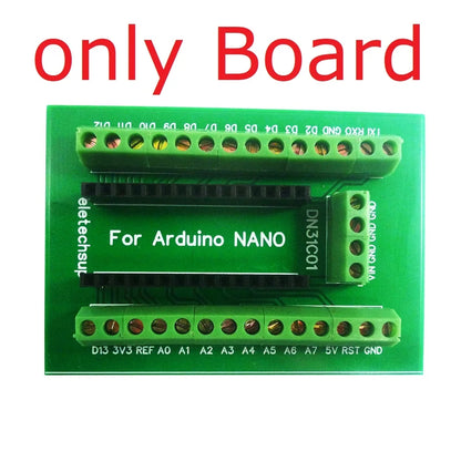 DN31C01 DIN Rail Mount Screw Terminal Adapter – 3.96mm Breakout Board for Arduino Nano V3.0 with DIN35 Rail for Industrial Control