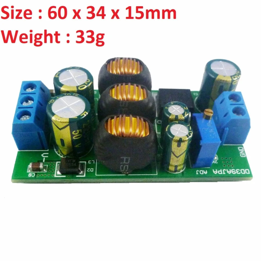 DD39AJPA DD39AJPB 20W Boost-Buck Dual Output Module – DC 3.6-30V to ±3-30V Adjustable Step-Up/Down Converter for Audio Op-Amp Dual Power Supply