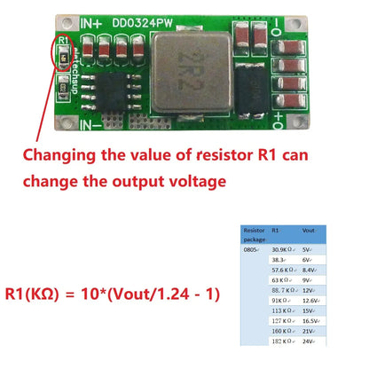 DD0324PW 8A 100W DC-DC Boost Converter – 2.7-5.5V to 8.4V/12.6V/16.8V/21V/24V Step-Up Voltage Regulator for 2-5S Li-ion Battery