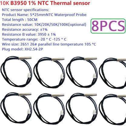 NT48A08/NT48B20/NT48C32 8-32CH RS485 Temperature Collector – Modbus RTU AI Remote IO Module with 10K B3950 NTC Sensor for PLC SCADA