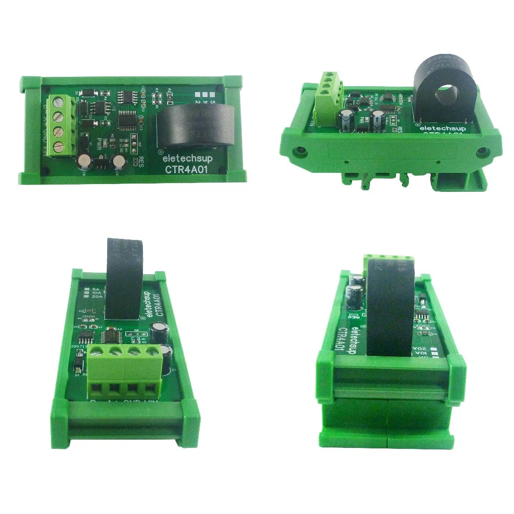 CTR4A01 RS485 AC Current Measurement Module for 110V/220V 50/60Hz, Current Transformer Ammeter Interface for PLC