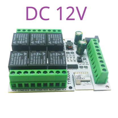 TYROD06 6CH WiFi Smart Relay Module – DC 5V/12V/24V 6DI 6DO 10A IoT Switch with Tuya APP Remote Control for Home Automation