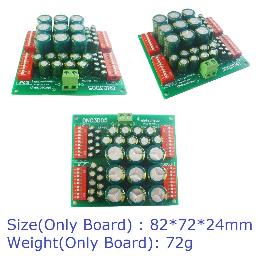 DNC3D05 10mF Large-Capacity Programmable Capacitor Module – 1μF to 9999μF Adjustable Electrolytic Capacitor Bank for Circuit Development & Testing