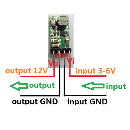 CE014 Mini DC-DC Boost Converter 5V to 12V – Step-Up Power Supply Module for LED Relay DIY Breadboard Arduino Projects