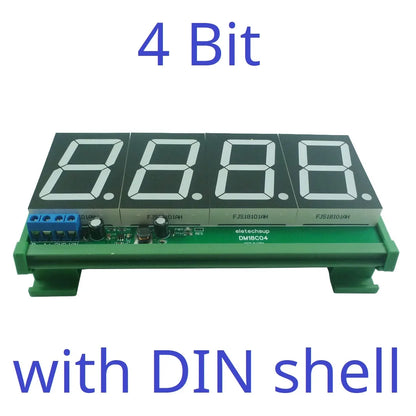 DM18A01 DM18B02 DM18C04 1.8 RS485 Modbus RTU LED Display Module – DC 12V/24V Digital Tube Panel Meter for PLC HMI Industrial Automation