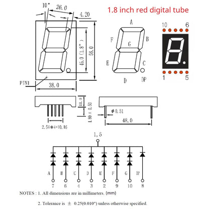 DM18A01 DM18B02 DM18C04 1.8 RS485 Modbus RTU LED Display Module – DC 12V/24V Digital Tube Panel Meter for PLC HMI Industrial Automation