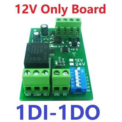 12CH Modbus RTU Relay Module – RS485 10A Digital Output Board with Opto-Isolated Inputs DIN Rail for PLC Industrial Automation