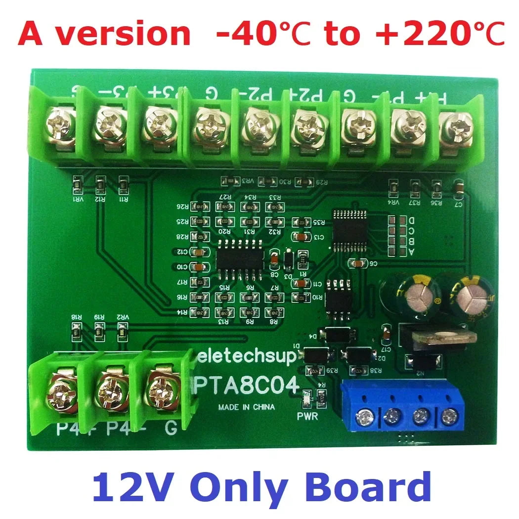 PTA8C04 4CH PT100 RTD Temperature Module – -40~500°C RS485 Modbus RTU Platinum Thermal Resistance Collector for PLC SCADA