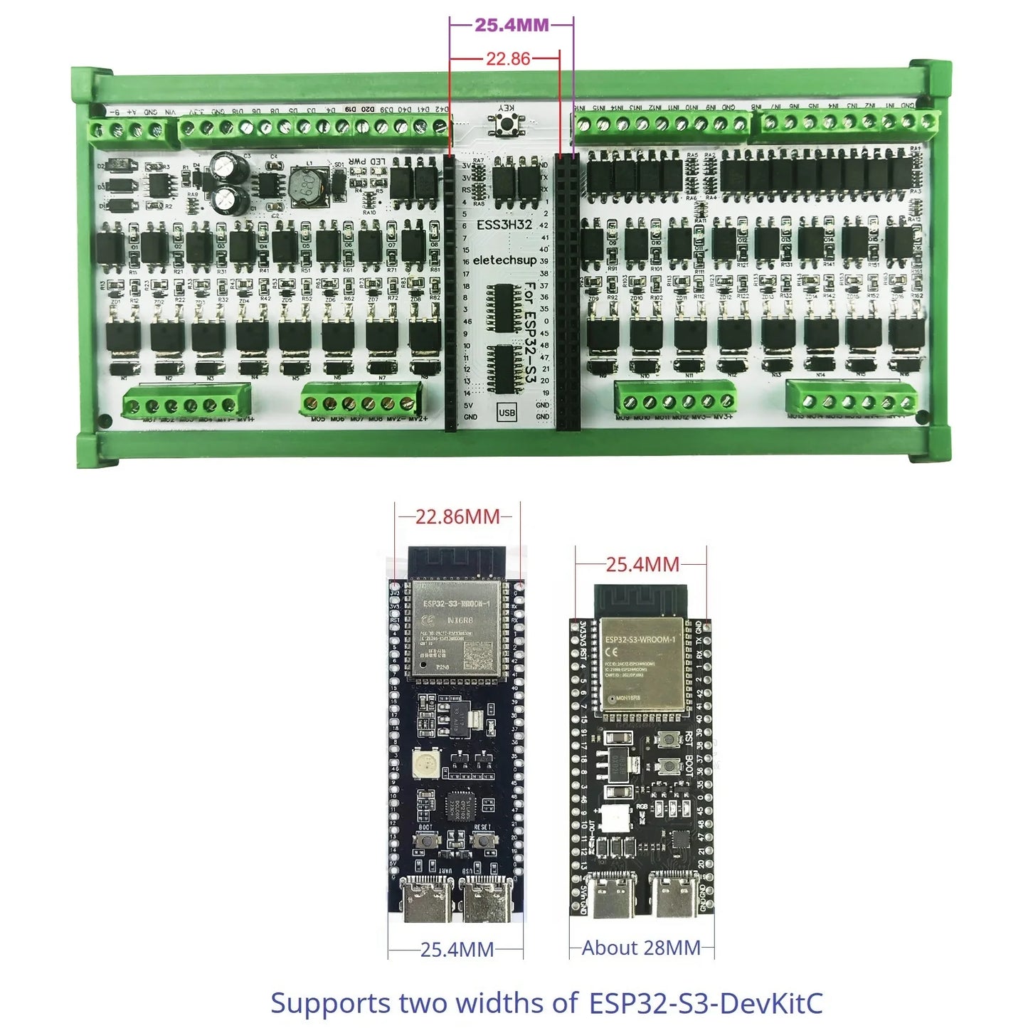 ESS3H32 ESP32-S3 Industrial IO Controller – 16DI/16DO Solid-State Relay Board with WiFi Bluetooth Ethernet RS485 Modbus for MQTT IoT LED Automation