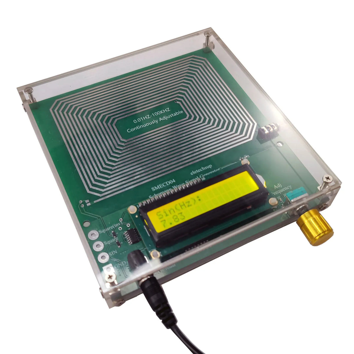 SMECD04 Adjustable 7.83 Hz Schumann Resonance Signal Generator, 0.01 Hz–100 kHz with Overvoltage, Overcurrent and Surge Protection