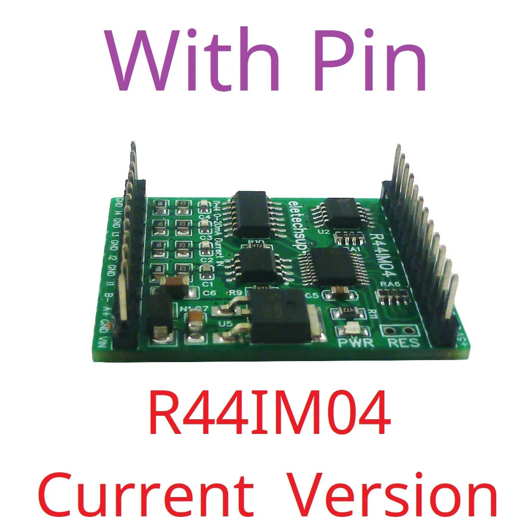 R44IM04/R44VL04 12CH RS485 Modbus RTU Mixed IO Module – 4AI 4DI 4DO Analog Digital Remote I/O Board for PLC Inverter Converter