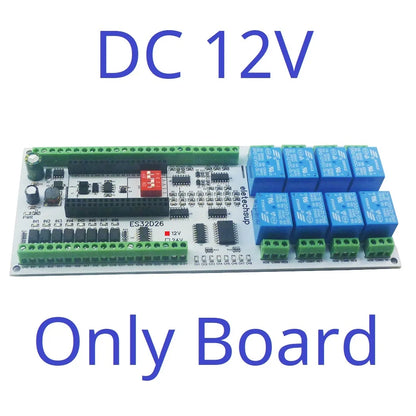 ES32D26 ESP32 Industrial IO Board – 8AI 8DI 8DO 2AO WiFi Relay Module with 4-20mA/0-10V for Smart Home IoT Simple PLC