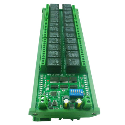N4DOJ24 24CH RS485 Relay Module – 10A Modbus RTU with ON/OFF Momentary Delay Latch for PLC IO Expansion Smart Home DIY