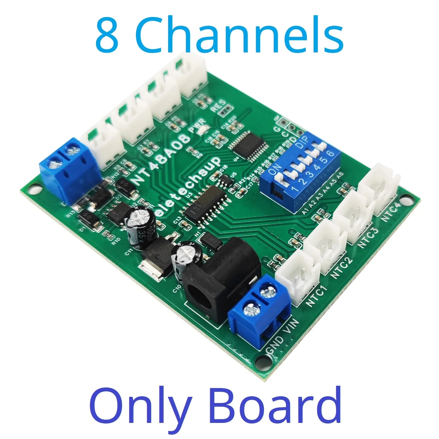 NT48A08/NT48B20/NT48C32 8-32CH RS485 Temperature Collector – Modbus RTU AI Remote IO Module with 10K B3950 NTC Sensor for PLC SCADA