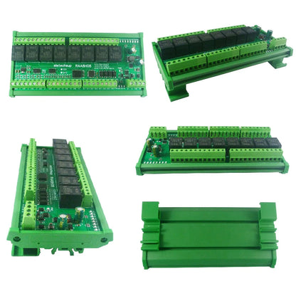 R4A8H08 RS485 Modbus RTU PLC I/O Module with 8 Relay Outputs, 4 Digital Inputs and 8 Analog Inputs for 4–20mA and 0–10V Signals