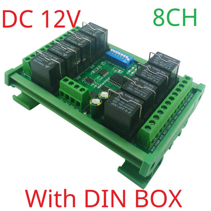 T73 Plug-in Relay Module – RS485 Modbus RTU Remote IO Controller with Momentary Latching Interlock Delay Switch for DIY Smart Home RYN404E/RYN408F