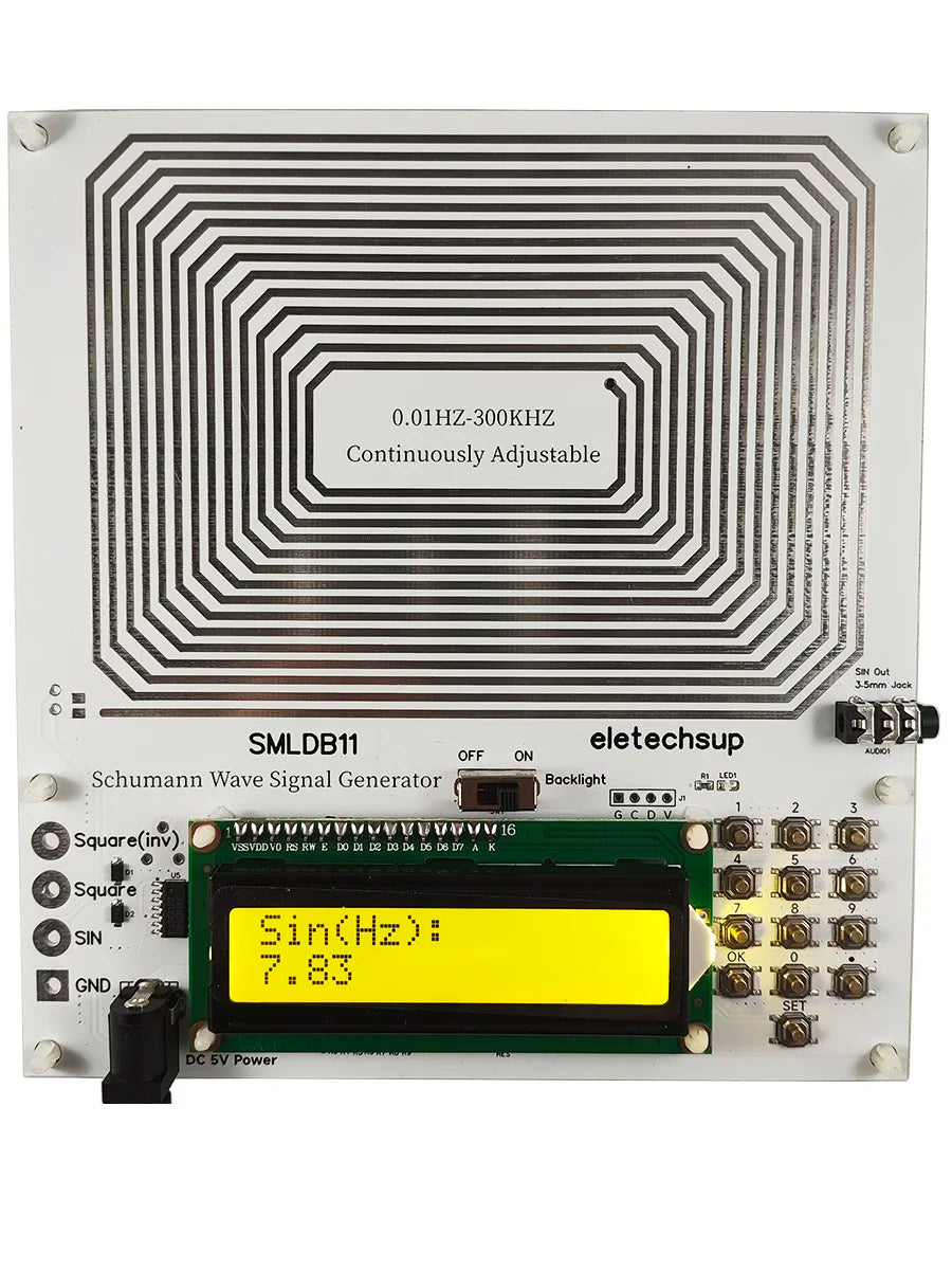SMLDB11 PRO 0.01-300KHz Schumann Resonance Generator – 7.83Hz Continuously Adjustable Pulse Square Wave for Sleep Aid Meditation Healing