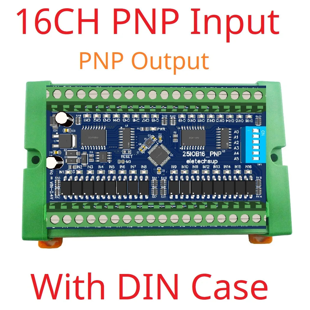 Modbus RS485 Remote IO Module – DMOS PNP Output & NPN/PNP Input Expansion Board 8/16/32 Channels for PLC Industrial Automation 25IOA08 25IOB16 25IOC32