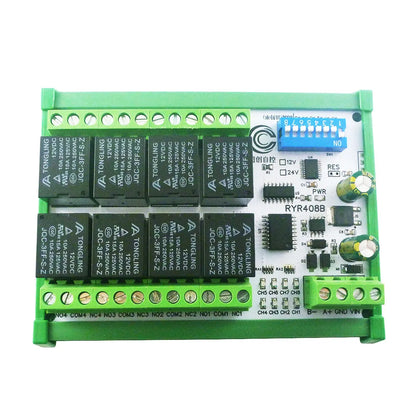 RYR404 RYR408B RYR416C RYR432D 4–32 Channel RS485 Relay Module, DC 12V/24V, Modbus RTU Control Board for PLC and HMI