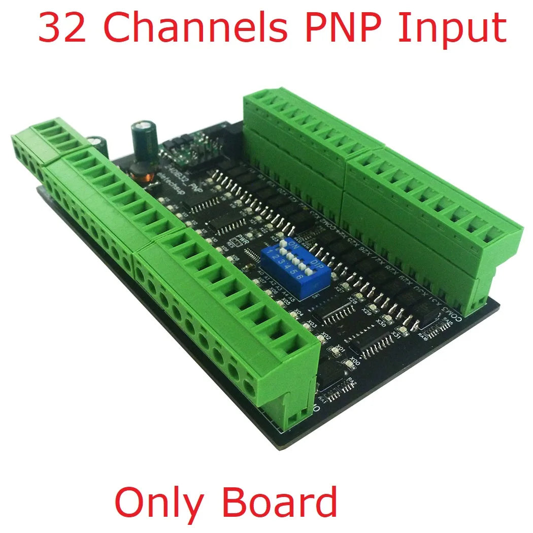 24DIA16/24DIB32/24DIC48 16-48CH Digital Input Module – NPN/PNP Switch PLC IO Expansion Board with 3000VDC Isolation RS485 Modbus RTU