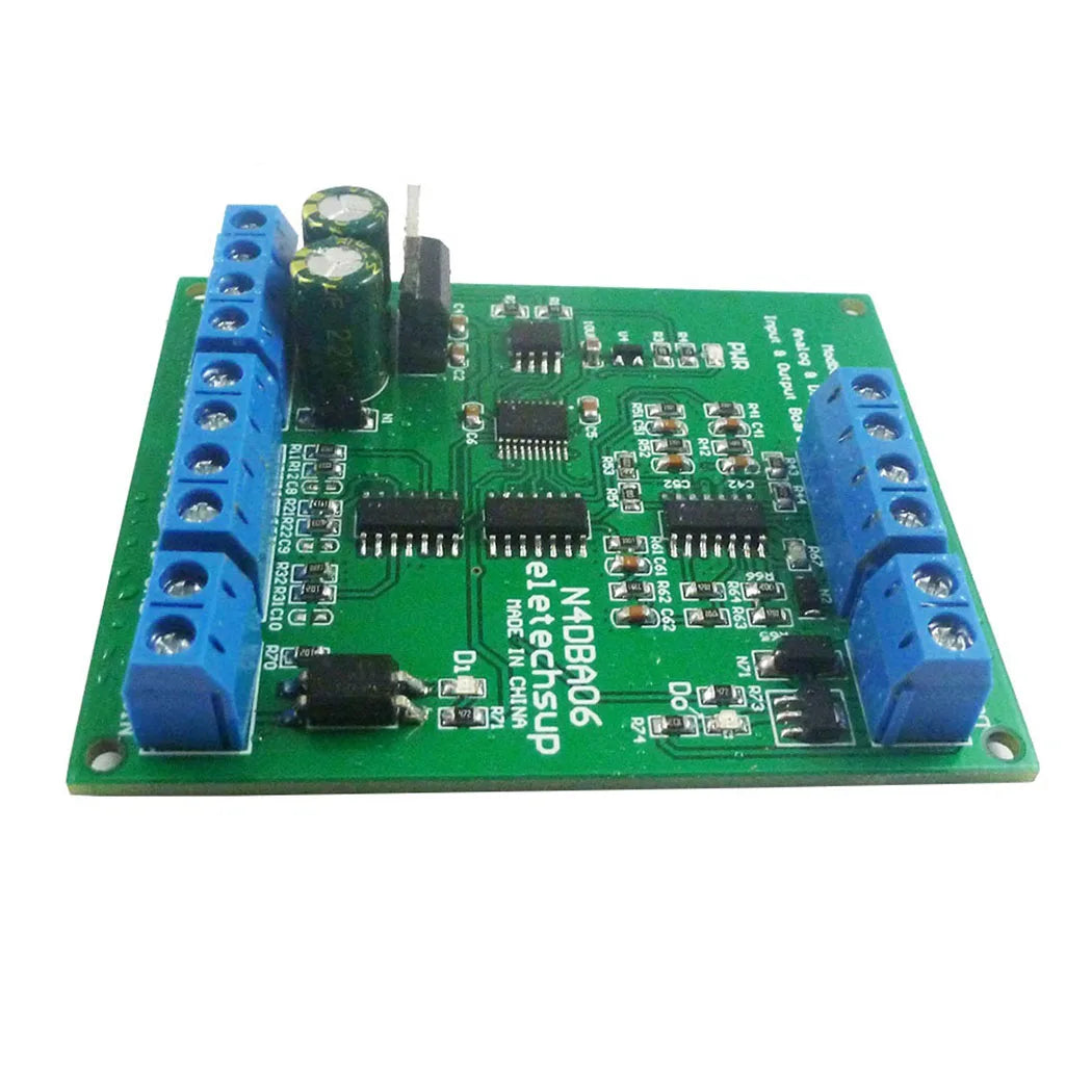 N4DBA06 8CH Signal Generator & Detector – 4-20mA/0-10V ADC DAC Converter with RS485 Modbus RTU IO Module for PLC