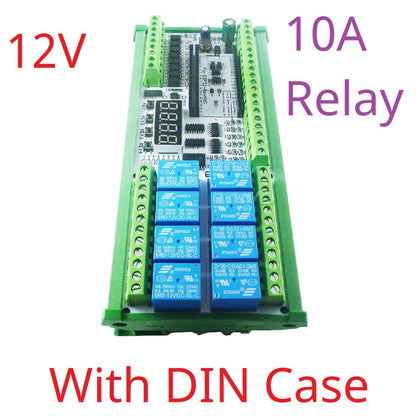 ES32A08 ESP32 Industrial IO Expansion Board – 8AI-8DI-8DO Relay Module with RS485 Modbus & WiFi for PLC Automation IoT DIY