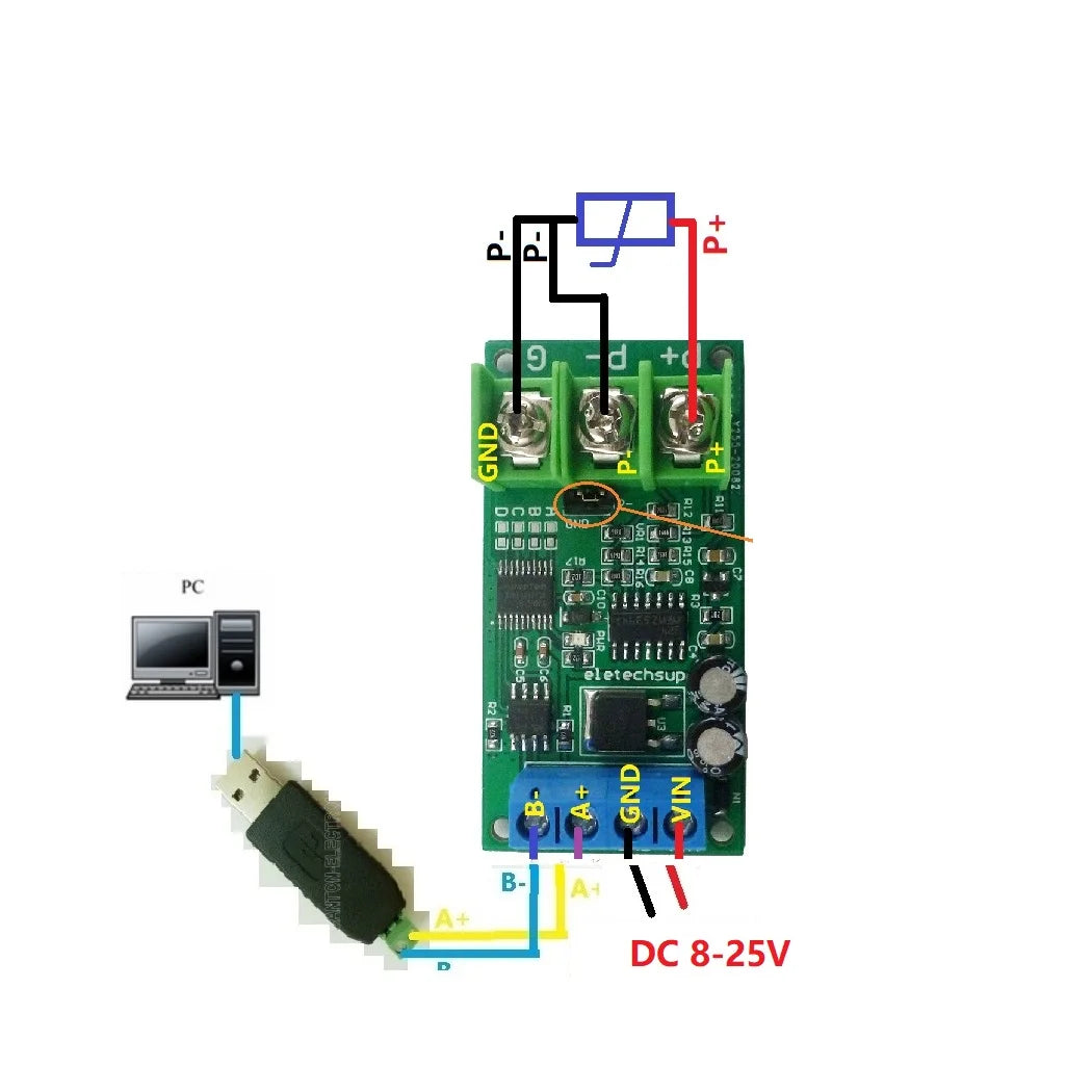PTA9B01 PT100 RTD Temperature Sensor Converter Module, -20°C to 400°C, RS485 Modbus RTU Interface
