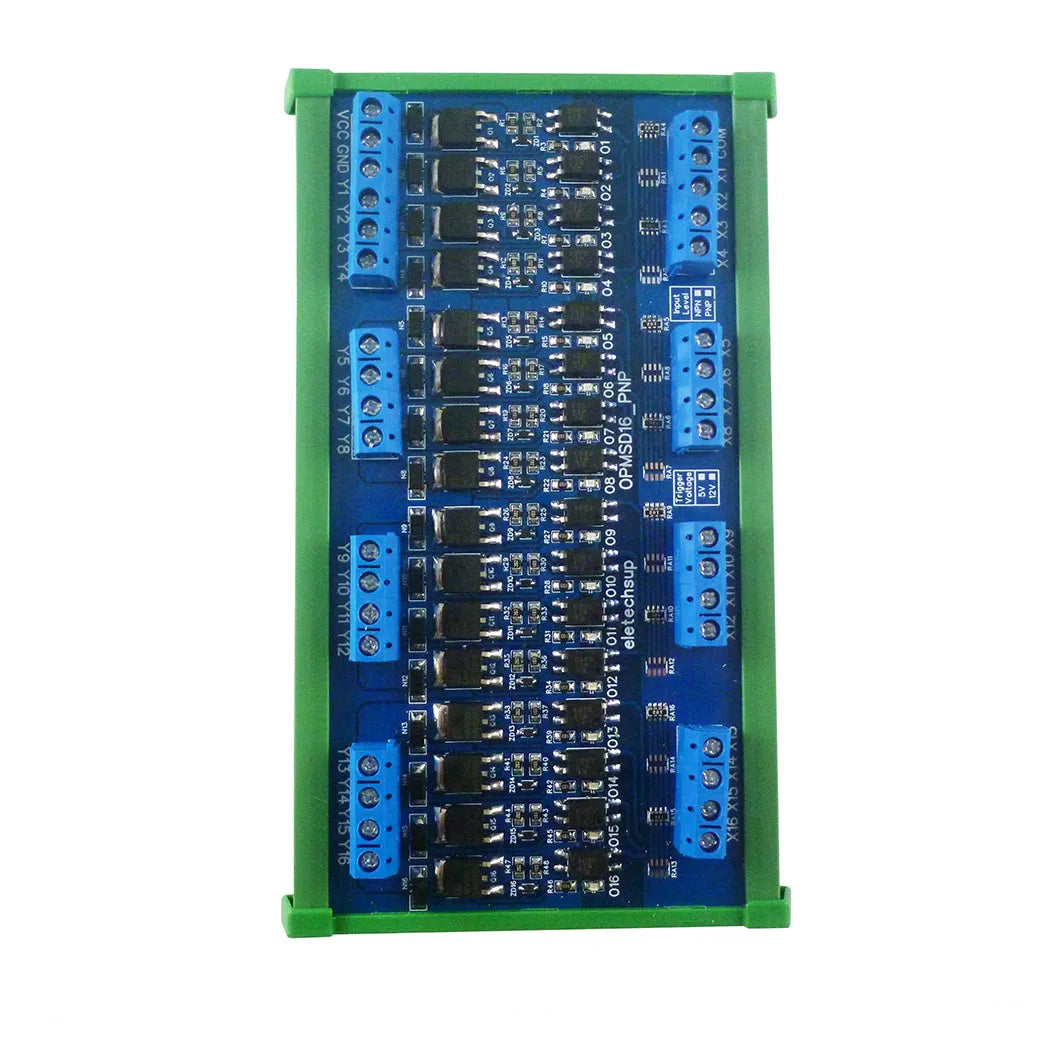 4-16CH 5A PLC Signal Amplifier Board – DC 3.3-24V NPN/PNP Logic Level Converter with Opto-Isolation & MOS Output for Industrial Automation
