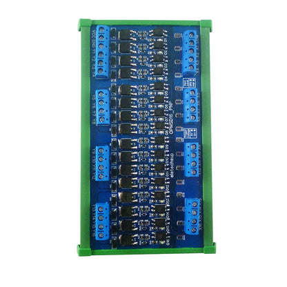 4-16CH 5A PLC Signal Amplifier Board – DC 3.3-24V NPN/PNP Logic Level Converter with Opto-Isolation & MOS Output for Industrial Automation