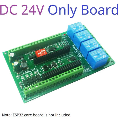 ES32C14 Industrial ESP32 Wi-Fi Ethernet Relay Control Board with Analog and Digital I/O, Modbus TCP/RTU Automation Expansion Module