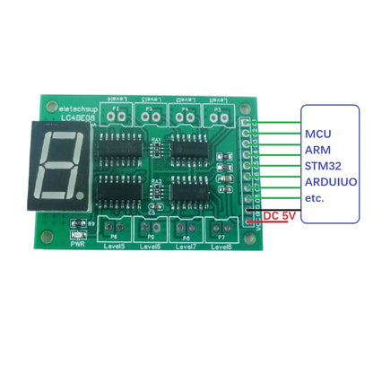 LC4BE08 8CH Water Level Digital Tube Display Controller – DC 5V Sensor Module for Arduino UNO MEGA2560 NANO STM32 Fish Tank Aquarium