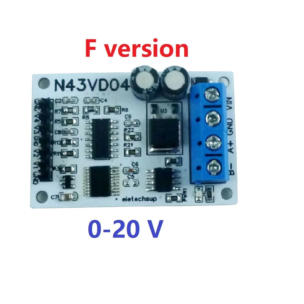 N43VD04/N43IC04 4CH 4-20mA/0-10V Analog Input Module – RS485 Modbus RTU ADC Data Acquisition Board for PLC SCADA Industrial Automation