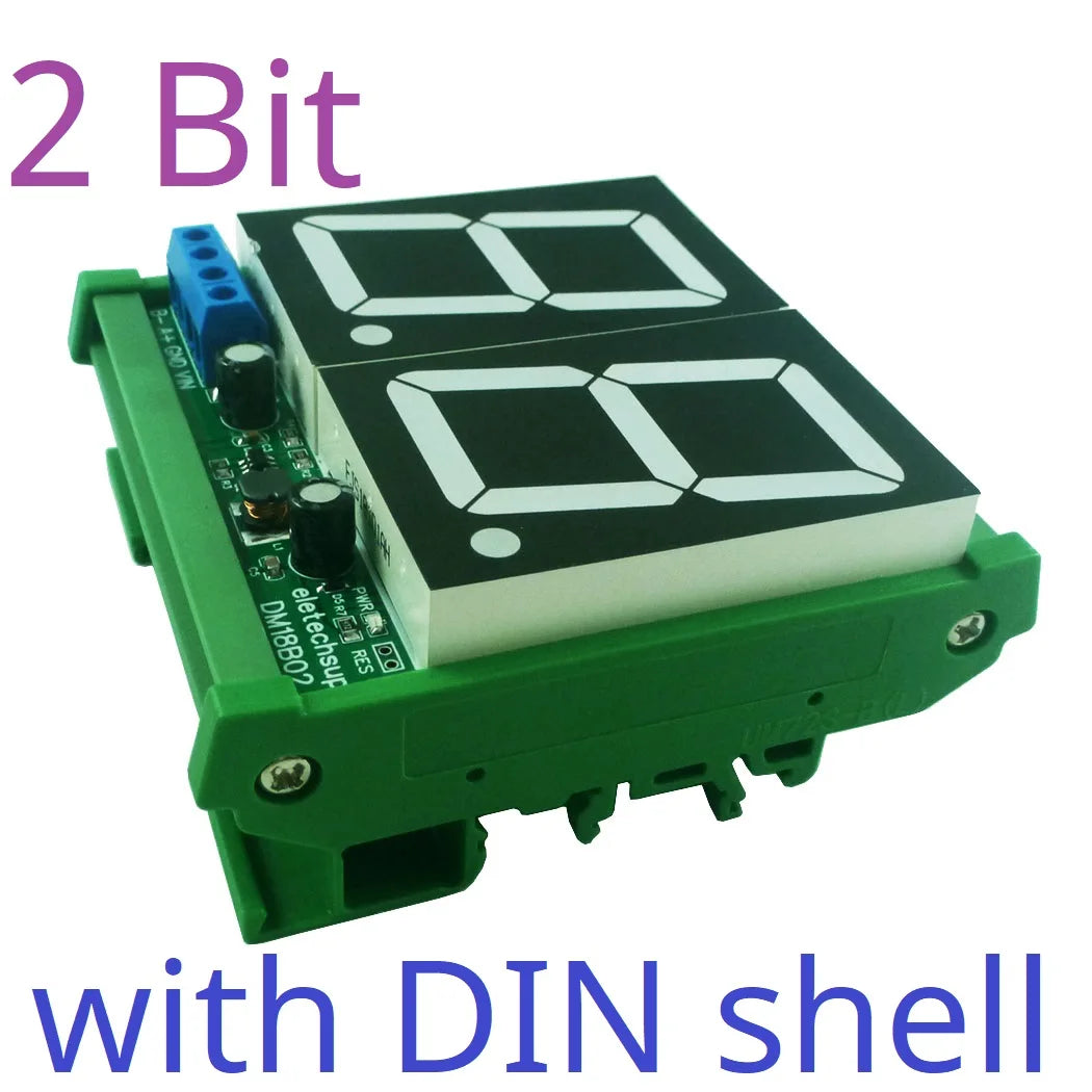 DM18A01 DM18B02 DM18C04 1.8 RS485 Modbus RTU LED Display Module – DC 12V/24V Digital Tube Panel Meter for PLC HMI Industrial Automation