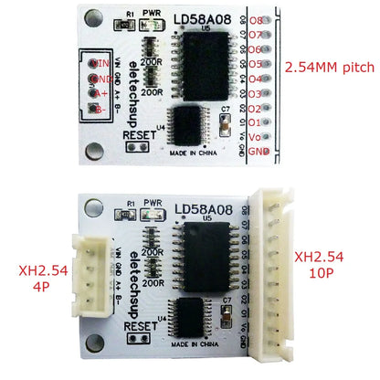 LD58A08 8CH RS485 Modbus RTU DO/PWM Driver Board – MOS Output Module for Signal Lights LED Solenoid Valves Motor Control