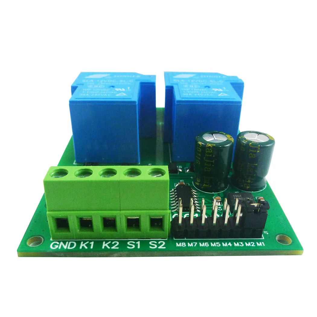 IO61A02 30A DC Motor Forward Reverse Controller – 12V/24V Multifunction Relay Board with Limit Switch Input for Garage Door Crane Elevator