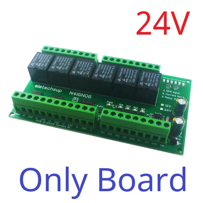 N4I6N06 6-Channel 4-20mA/0-20mA Analog Input Module 4CH NPN Isolated Switch Input 6CH 10A Relay Output DIN Rail PLC Expansion Bo